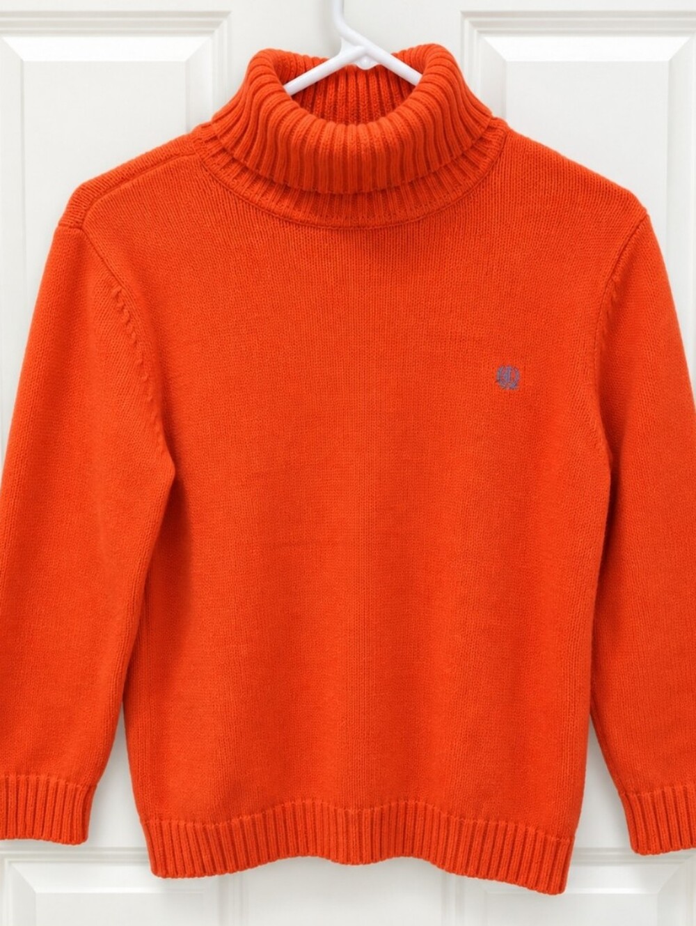 Lauren Ralph Lauren Orange Cotton Turtleneck Womens Sweater Sz XL